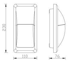 Top Light Avila D - LED Vonkajšie nástenné svietidlo LED/12W/230V IP65