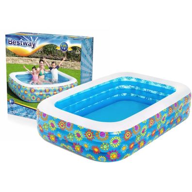 Bestway Nafukovací bazén Kvety 229 cm x 152 cm x 56 cm, Bestway 54120