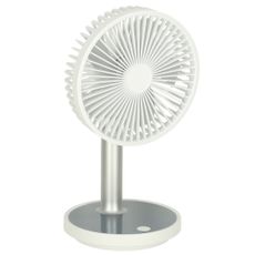 Stojanový ventilátor na nohe biely