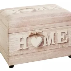 Truhla na sedenie s úložným priestorom Home, motív dreva%