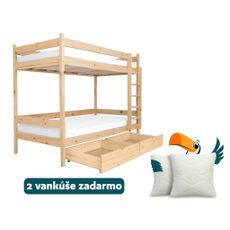 Wilsondo Poschodová posteľ s úložným priestorom Paula 2 90x200