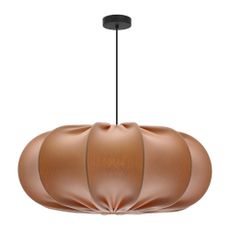Béžové závesné svietidlo s textilným tienidlom ø 52 cm Cafee – Candellux Lighting