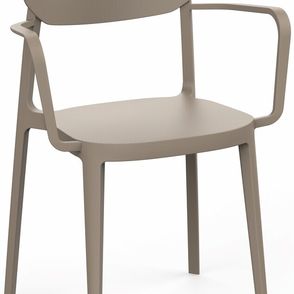 Jedálenská stolička MARE ARMCHAIR Rojaplast Šedohnědá taupe