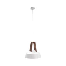 Luster na lanku TRIXI 1xE27/60W/230V biela/hnedá