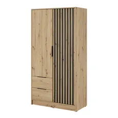 Skriňa Nelly 2D - dub artisan / čierna