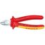 Bočné frézy 125 mm - 1000 V. KNIPEX 70 06 125 - chrómované, viaczložkové VDE puzdrá