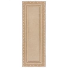 Flair Rugs koberce Ručne všívaný behúň Lois Scallop Natural - 80x230 cm