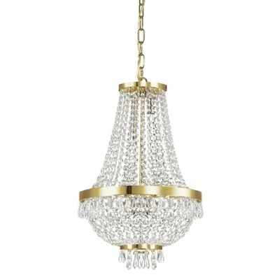 Ideal Lux - LED Krištáľový luster na reťazi CAESAR 6xG9/3W/230V pr. 38 cm zlatá