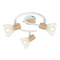 Bielo-prírodné stropné svietidlo s kovovým tienidlom 42x42 cm Chile - Candellux Lighting