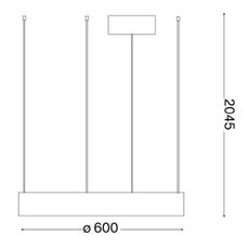 Ideal Lux - LED Luster na lanku ORACLE LED/33W/230V 3000K pr. 60 cm CRI 90 biela