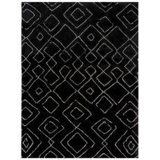 Flair Rugs koberce Kusový koberec Furber Imran Fur Berber Black/Ivory - 160x230 cm