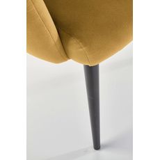 HALMAR K410 jedálenské kreslo horčicová (Velvet) / čierna