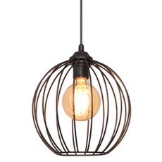 Luster na lanku MERCURE 1xE27/15W/230V pr. 24 cm čierna