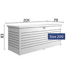 Biohort Vonkajší úložný box FreizeitBox 201 x 79 x 83 (tmavo šedá metalíza)