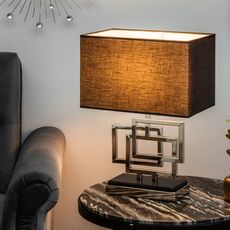 Stolná lampa Leonor 56cm strieborná