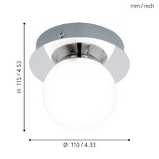 Eglo 94626 - LED Kúpeľňové svietidlo MOSIANO 1xLED/3,3W/230V IP44