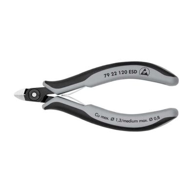 Presné bočné frézy na elektroniku 120 mm Knipex 79 22 120 ESD - leštená hlava, viaczložkové puzdrá