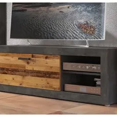 TV skrinka Kassel, vintage optika kovu/dreva%