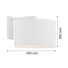 Argon 4294 - Nástenná lampa KARIN 1xE27/15W/230V biela