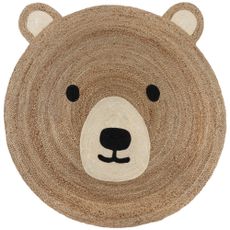 Flair Rugs koberce Detský koberček Jute Kids Bear Natural - 100x100 (priemer) kruh cm