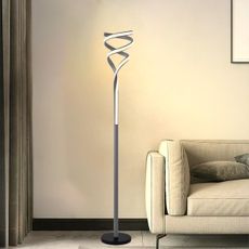 LED Stmievateľná stojacia lampa LED/50W/230V 3000-6500K antracit + diaľkové ovládanie