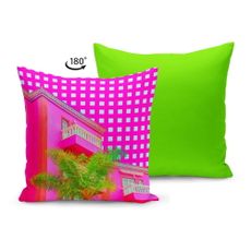 Vankúš s výplňou Kate Louise Neo Pink, 43 x 43 cm