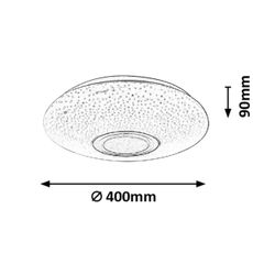 Rabalux 3509 - LED RGB Stmievateľné stropné svietidlo RODION LED/24W/230V + DO