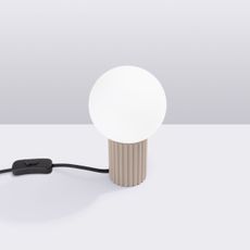 Sollux SL.1746 - Stolná lampa HALO 1xG9/8W/230V pr. 12 cm béžová