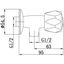 Ventil, 1/2", chrom, chrom, BALLETTO