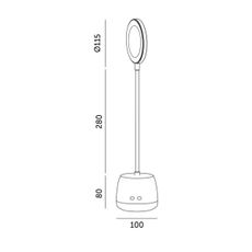 LED Stm. flexi. nabíjacia stolná lampa LUSIA LED/5W/5V 3000/4000K 1200 mAh biela
