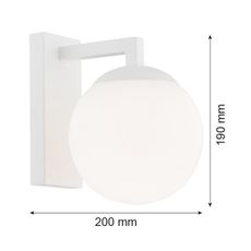 Argon 3733 - Nástenná lampa ASPEN 1xE27/15W/230V biela