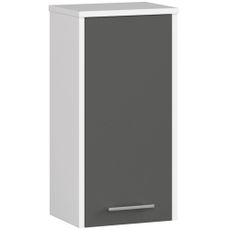 Ak furniture Závesná kúpeľňová skrinka FIN biela/grafit