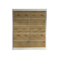 Šatníková skriňa LINO IV šírka 120 cm - biela/dub artisan