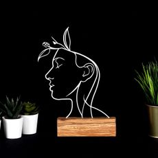 Hanah Home Kovová dekorácia Woman I 32 cm biela