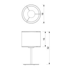 Stolná lampa LOFT SHADE 1xE27/60W/230V pr. 18 cm biela/zlatá