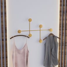 Kovový nástenný vešiak v zlatej farbe Dama-A – Kalune Design