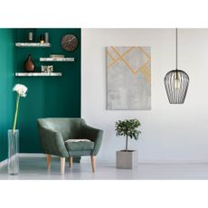 Klausen 111013 - Luster na lanku BLANCHE 1xE27/11W/230V čierna