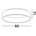 LED stropné svietidlo Rando 60 3000K hedá
