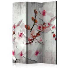 Paraván Concrete Orchid Dekorhome 135x172 cm (3-dielny)