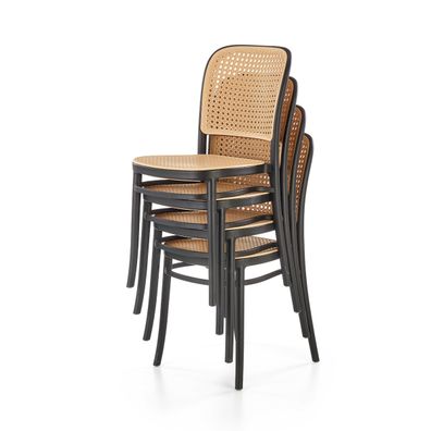 HALMAR K483 jedálenská stolička prírodná / čierna