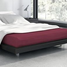 Faro Froté prostěradlo VANILLE 90x200 cm + 25 cm bordó