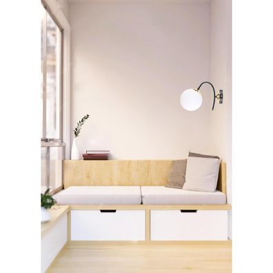 Biele/čierne nástenné svietidlo ø 15 cm Yoyo – Squid Lighting