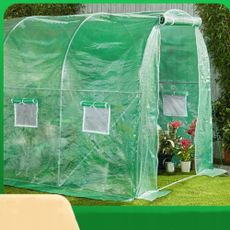 LEAN Záhradný fóliový skleník 4x2, 5x2m 10m² - zelený s rámom