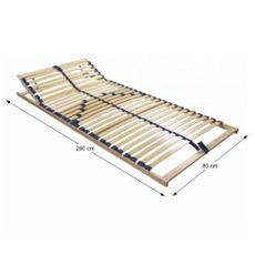 KONDELA Twinflex New polohovateľný lamelový rošt 80x200 cm brezové drevo / plast
