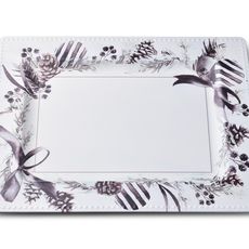 Mondex Dekorativní servírovací tác BLANCHE FESTIVE III 31,5 cm bílý s vánočním motivem