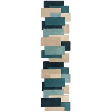 Flair Rugs Behúň Abstract Collage Teal - 60x230 cm
