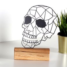 Hanah Home Kovová dekorácia Skull 29 cm čierna