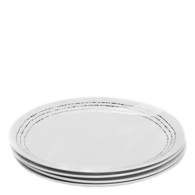 Plytký tanier 27 cm set 4 ks - Basic Dots - 490824