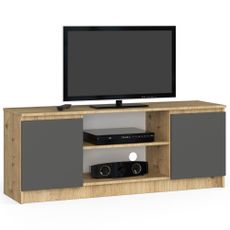 Ak furniture TV stolík Beron 140 cm dub artisan/grafitová sivá
