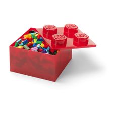 Červený plastový detský úložný box 25x25x18 cm – LEGO®